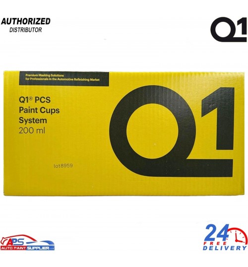 Q1 PCS Mixing Cup System – 50x 200ml 125μm Spray Cups Disposable